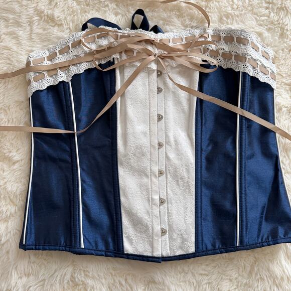 Corset Story Victorian Double Layered Ribbon Straight Overbust - Picture 3 of 13